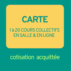 Carte de cours collectifs en salle et en ligne