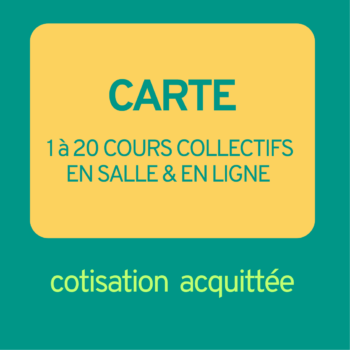 Carte de cours collectifs en salle et en ligne