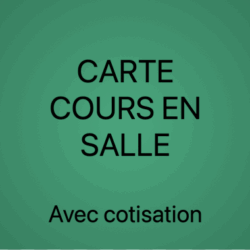 Carte de cours collectifs en salle avec cotisation